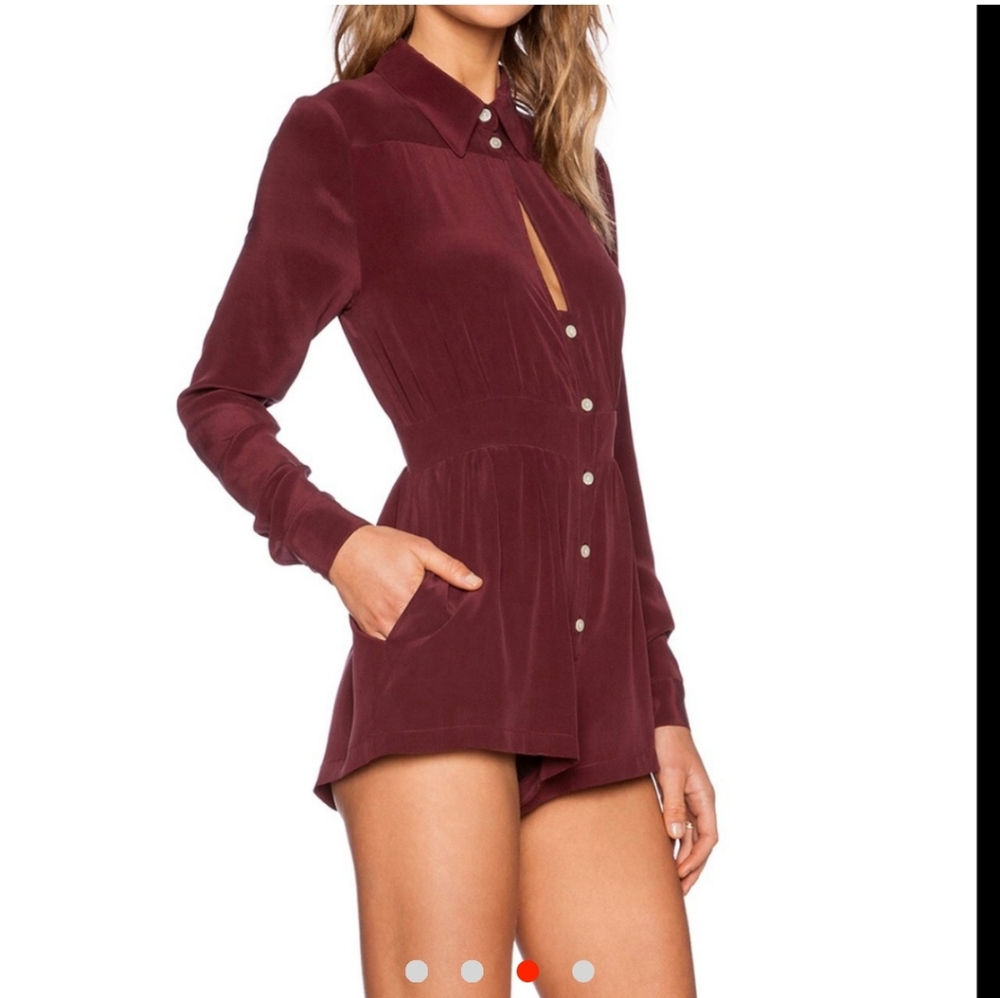 Stone Cold Fox 100% Silk Romper Size 1 - Picture 2 of 4